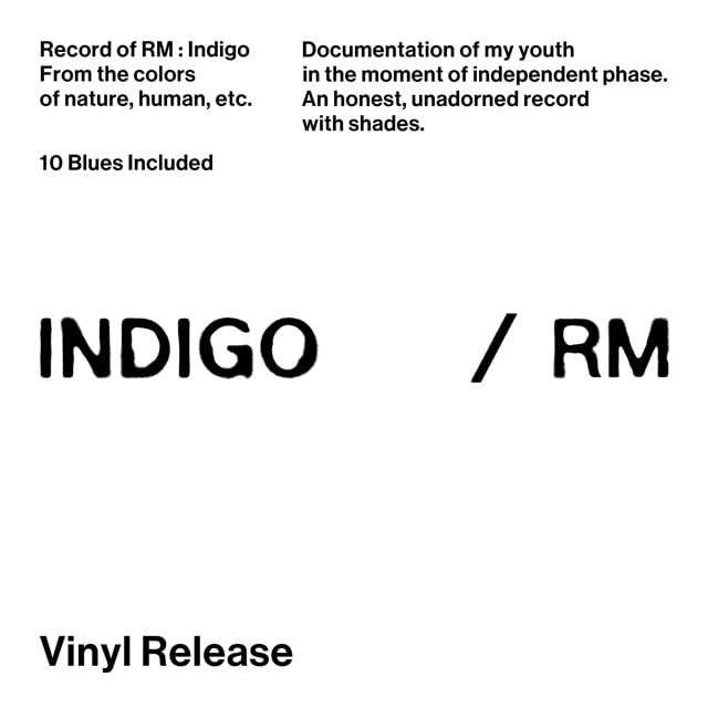 예약판매[PRE-ORDER] RM(방탄소년단) - INDIGO [LP]